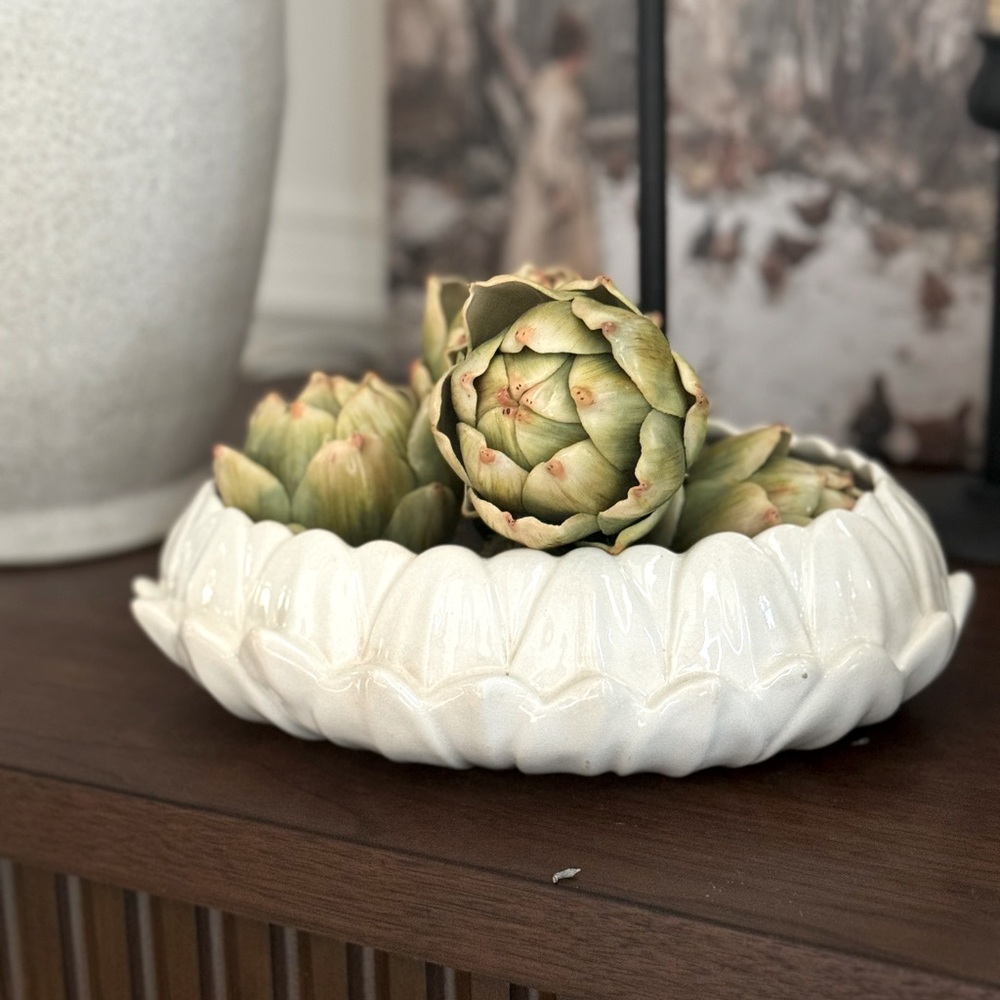 Vintage Spode Velamour lily pad bowl